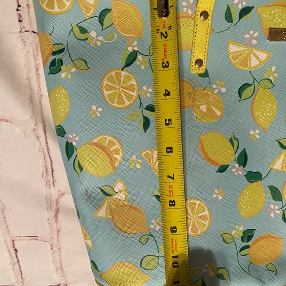 Trina Turk Lemon Print Tote Bag w/ Matching Wristlet | New w/ Tags - Picture 8 of 10
